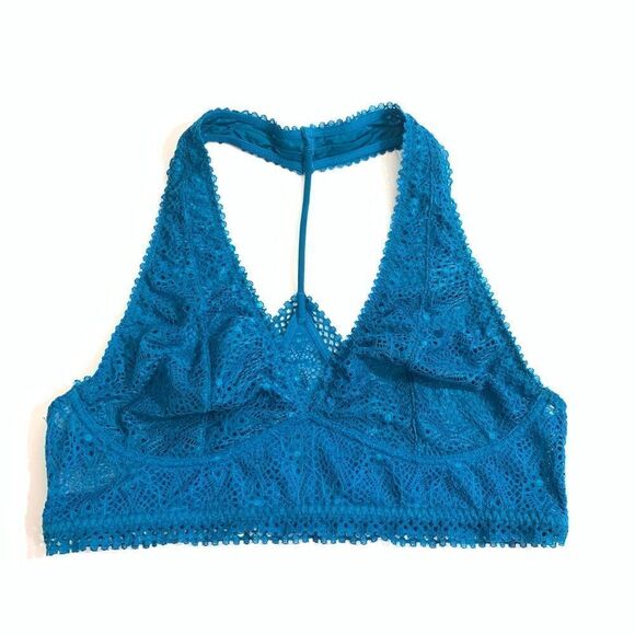 Victorias Secret crochet lace teal bralette bra - Picture 2 of 3